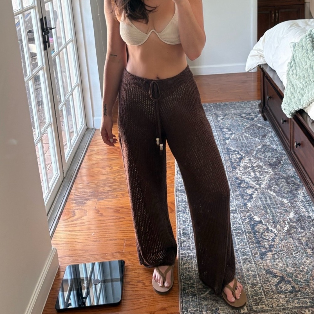 Abercrombie brown knit beach pants